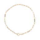 9ct Yellow Gold Paper Chain Bracelet 7.5"