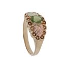 9ct Yellow And Rose Gold Peridot Leaf Ring