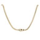 14ct Yellow Gold Monaco Cube Plain Lock Chain 26"