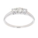 18ct White Gold 0.45ct Diamond Trilogy Ring