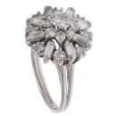 18ct White Gold 1.80ct Brilliant And Baguette Cut Diamond Cluster Ring
