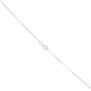 9ct White Gold Cubic Zirconia Cluster Pendant And Chain 18"