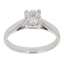 Platinum 0.77ct Brilliant Cut Diamond Solitaire Ring