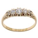 18ct Yellow Gold 0.50ct Brilliant Cut Diamond Five Stone Ring