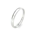 9ct White Gold 2.5mm Slight Court Wedding Band