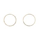 9ct Yellow Gold Diamond Cut Hoop Earrings