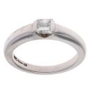18ct White Gold 0.40ct Princess Cut Diamond Solitaire Ring