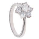 Lab Grown 9ct White Gold 1.00ct Diamond Cluster Ring