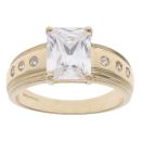 14ct Yellow Gold Cubic Zirconia Ring