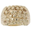 9ct Yellow Gold Four Row Keeper Ring