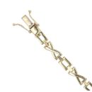 9ct Yellow Gold Crossover Square Bracelet 7"