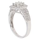 9ct White Gold 0.50ct Diamond Cluster Ring