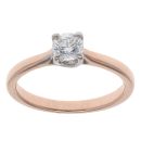 18ct Rose Gold 0.50ct Diamond Solitaire Ring