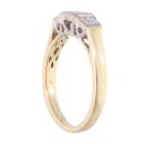 18ct Yellow Gold 0.33ct Princess Cut Diamond Triple Cluster Ring