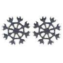 Silver Snowflake Stud Earrings by Icesia