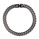 Stainless Steel Black IP Plated Curb Bracelet 8.5"