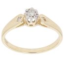 9ct Yellow Gold 0.05ct Diamond Solitaire Ring