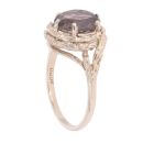 9ct Yellow Gold Smoky Quartz Single Stone Ring