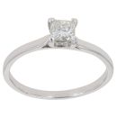 Platinum 0.50ct Princess Cut Diamond Solitaire Ring