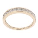 9ct Yellow Gold 0.25ct Brilliant Cut Diamond Half Eternity Ring