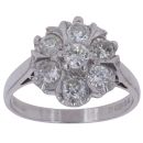 18ct White Gold 1.20ct Brilliant Cut Diamond Cluster Ring