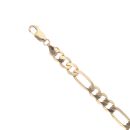 9ct Yellow Gold Figaro Bracelet 7.5"