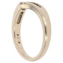 9ct Yellow Gold 0.15ct Diamond Wishbone Ring
