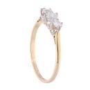 9ct Yellow Gold 0.35ct Diamond Trilogy Ring
