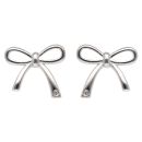 Silver Bow Cubic Zirconia Earrings