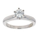 9ct White Gold 0.75ct Diamond Solitaire Ring