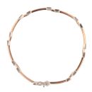 9ct White And Rose Gold Fancy Bracelet 7"