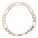 9ct Yellow Gold Figaro Bracelet 7.5"