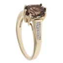 9ct Yellow Gold Smoky Quartz Single Stone Ring