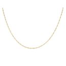 Silver Gold Plated Singapore Chain 18"