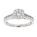 18ct White Gold 0.73ct Diamond Cluster Ring