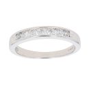 18ct White Gold 0.35ct Brilliant Cut Diamond Half Eternity Ring