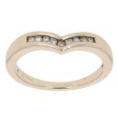 9ct Yellow Gold 0.15ct Diamond Wishbone Ring