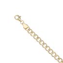 14ct Yellow Gold Green Gemstone Duo Panther Bracelet 7"