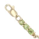 9ct Yellow Gold Peridot Bracelet 7.5"
