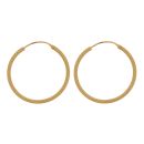 22ct Yellow Gold Diamond Cut Hoop Earrings