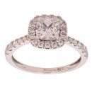 9ct White Gold Cubic Zirconia Cluster Ring