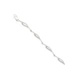 9ct White Gold 0.33ct Diamond Fancy Bracelet 7"