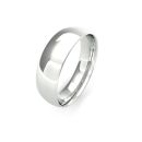 9ct White Gold 6mm Traditional Court Wedding Band