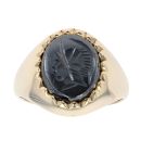 9ct Yellow Gold Hematite Centurion Signet Ring