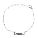 Sterling Silver Personalised Script Bracelet