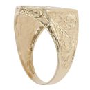 9ct Yellow Gold Three Lions Shield Signet Ring