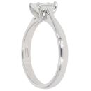 18ct White Gold 0.50ct Emerald Cut Diamond Solitaire Ring