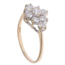 14ct Yellow Gold Cubic Zirconia Cluster Ring