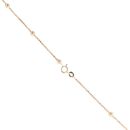 9ct Yellow Gold Patterned Cross Pendant And Bead Chain 24"