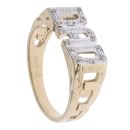 9ct Yellow Gold Cubic Zirconia Dad Ring